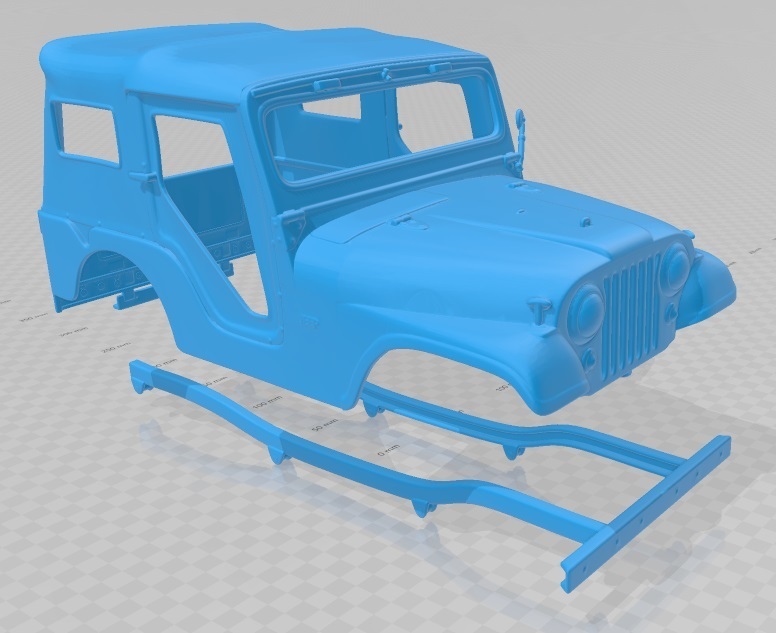 STL file Jeep CJ5 1954 Printable Body Car 🚗・3D printer model to